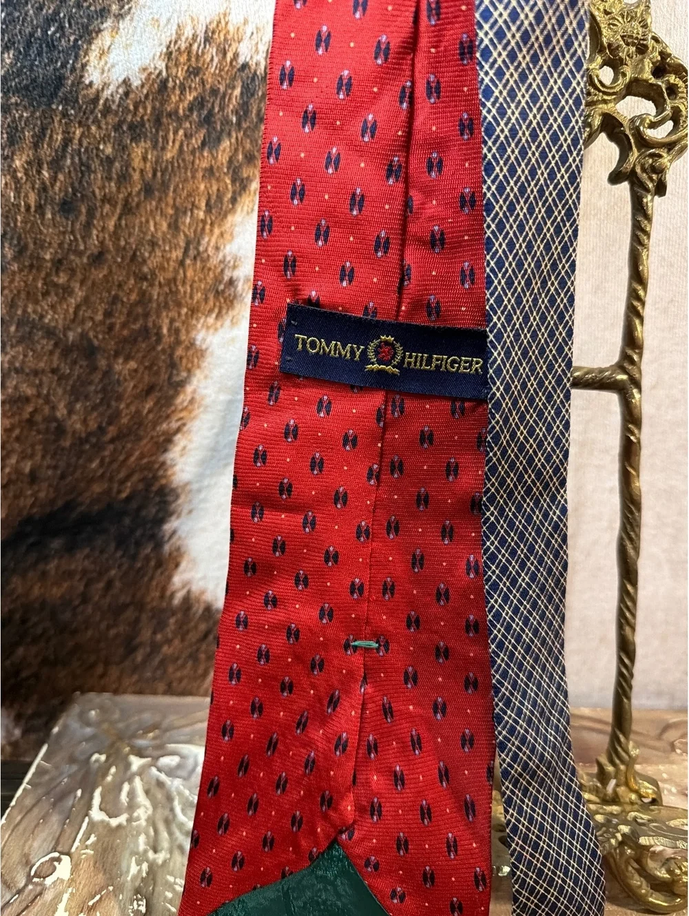 Tommy Hilfiger Red Patterned Men's Tie